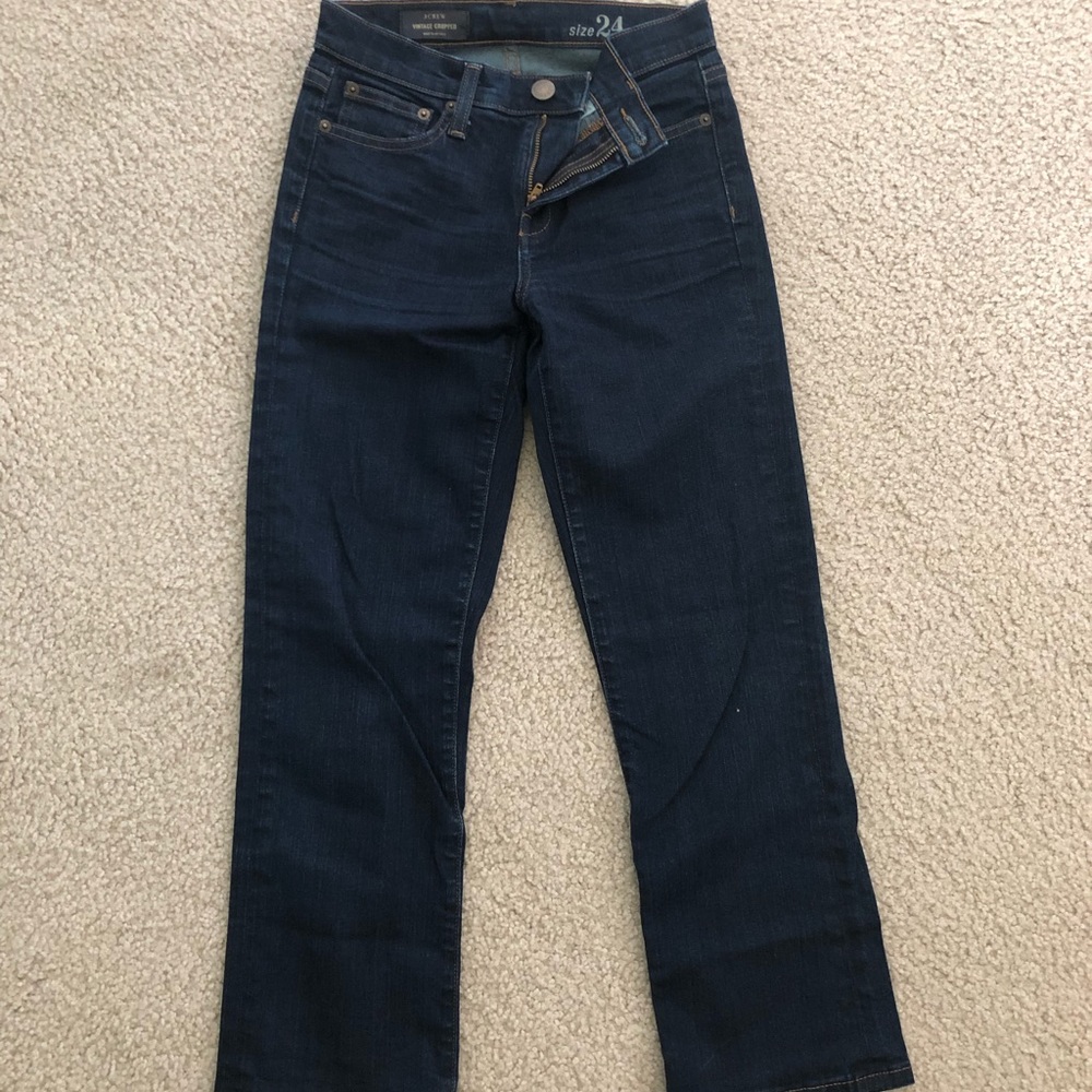 J. Crew Dark Blue Ankle Jeans